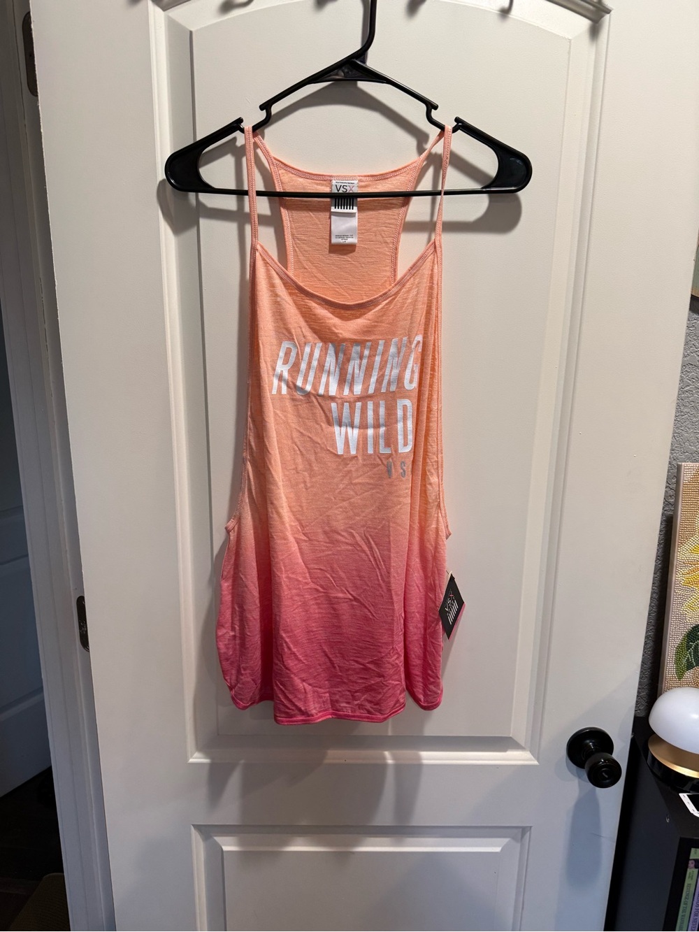 Victoria's Secret Peach to Hot Pink Ombre 'Running Wild' Tank Top